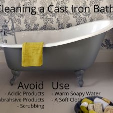 How do I clean my cast iron bath?